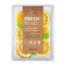 Tony Moly Освежающая тканевая маска с экстрактом юдзу Fresh To Go Yuja Mask Sheet, 22 мл