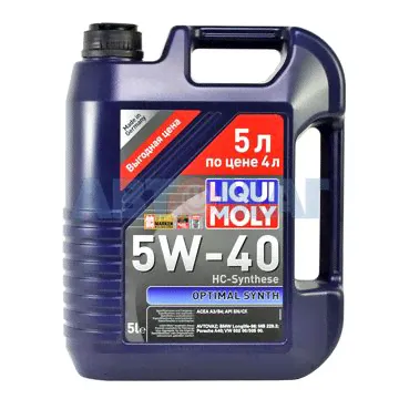Масло моторное LIQUI MOLY Optimal Synth 5W40 5л HC-cинтетическое-0