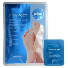 TONY MOLY Носочки для пилинга ног Shiny foot quick peeling liquid, 40 мл.