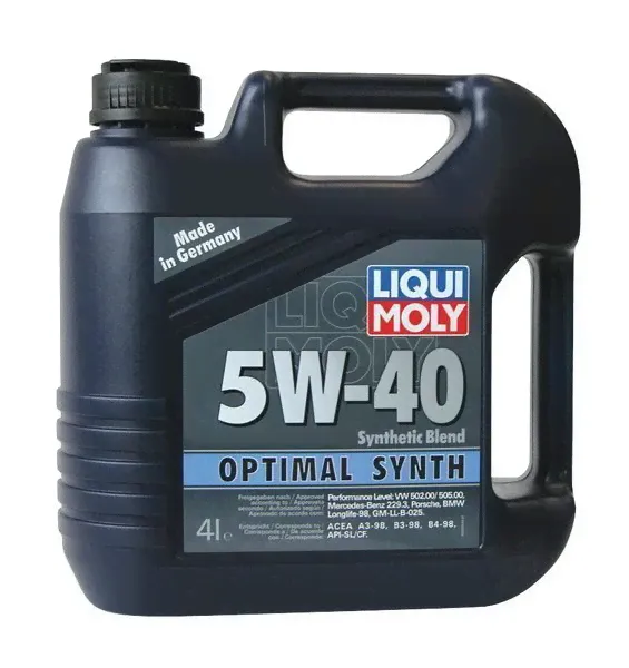 LIQUI MOLY "Optimal Synth" 5W40 4L синтетическое моторное масло 3926-0
